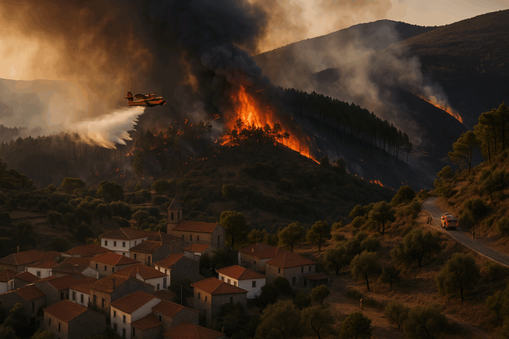 wildfires in southern europe