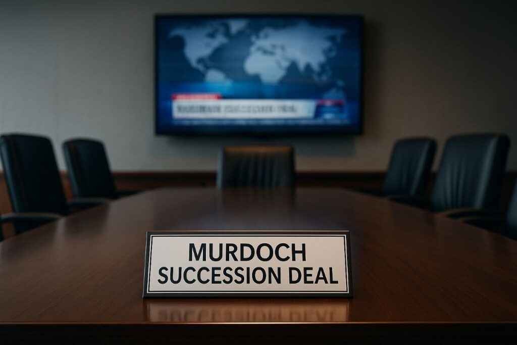 Murdoch succession deal Lachlan Murdoch Fox News leadership