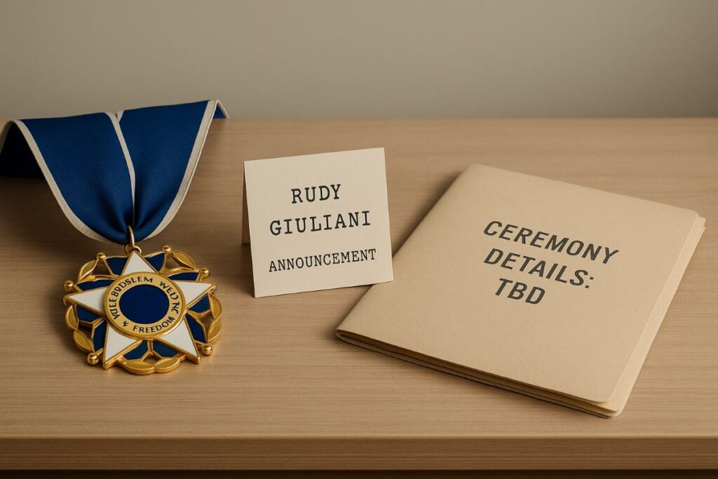 Presidential Medal of Freedom announcement for Rudy Giuliani