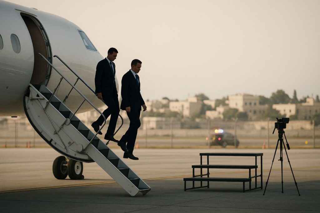 Rubio's Diplomatic Mission Amid Gaza Tensions — U.S. envoy arrival scene