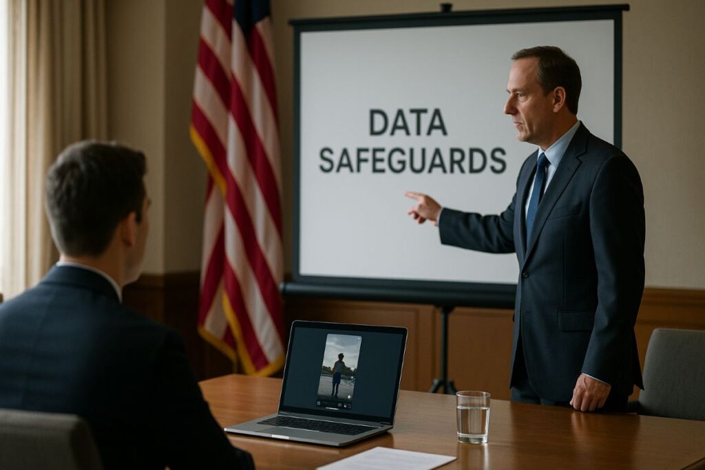 TikTok negotiations — policymaker briefing with app data safeguards