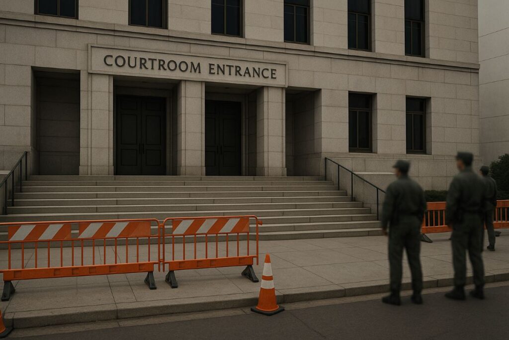 Trump National Guard ruling outside federal courthouse in Los Angeles