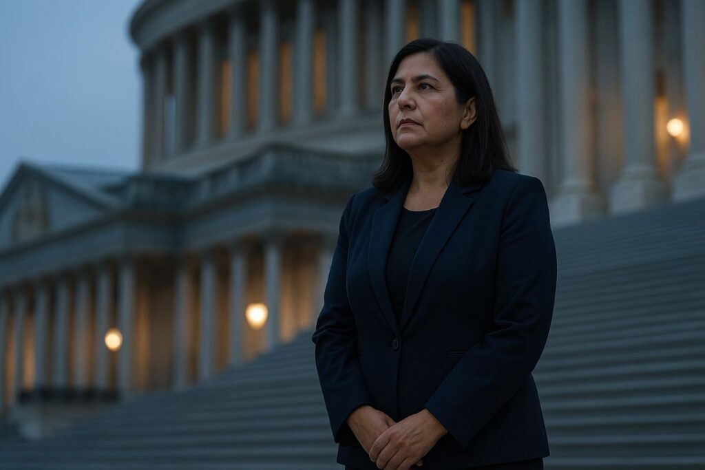 grijalva lawsuit — solemn dusk exterior at the U.S. Capitol steps