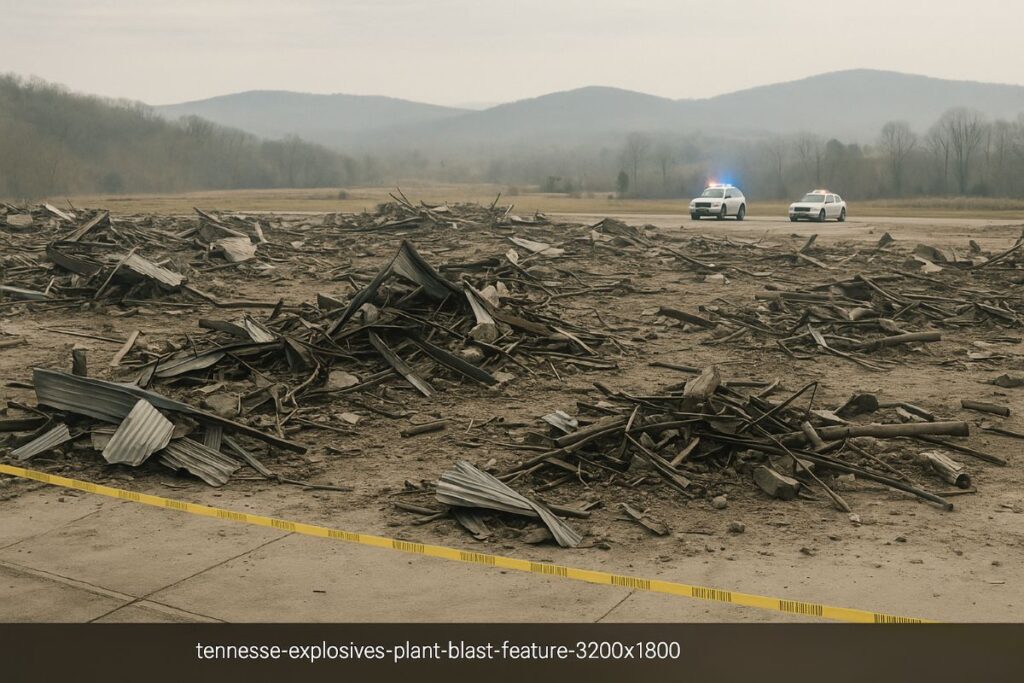 Tennessee explosives plant blast scene