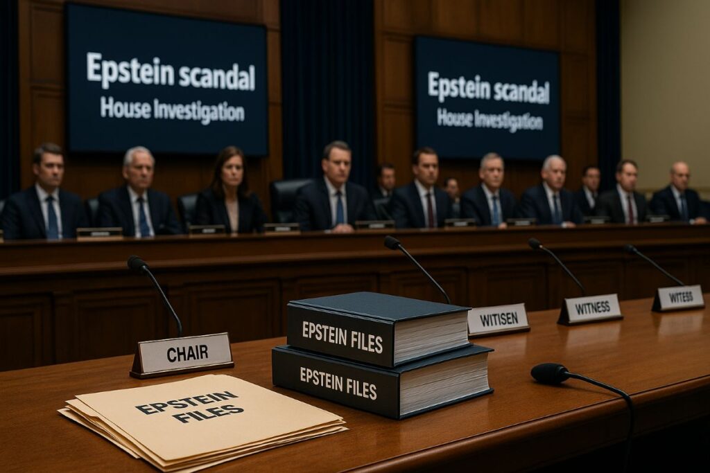 epstein scandal — tense House committee hearing on newly released Epstein files with Republican lawmakers under scrutiny