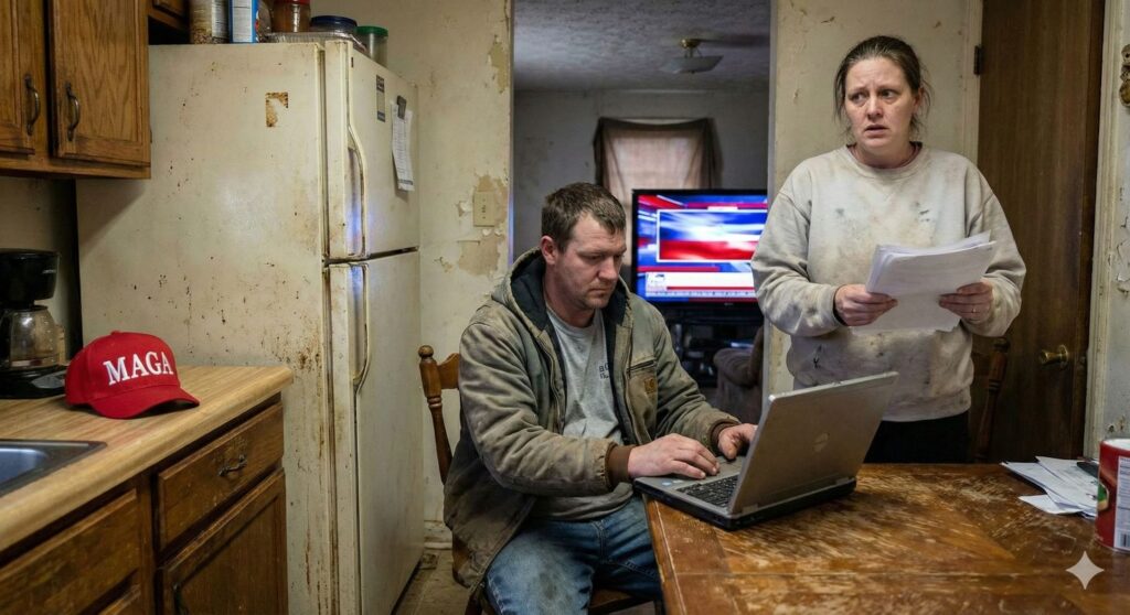 American family reviewing bills at kitchen table affected by Obamacare subsidies