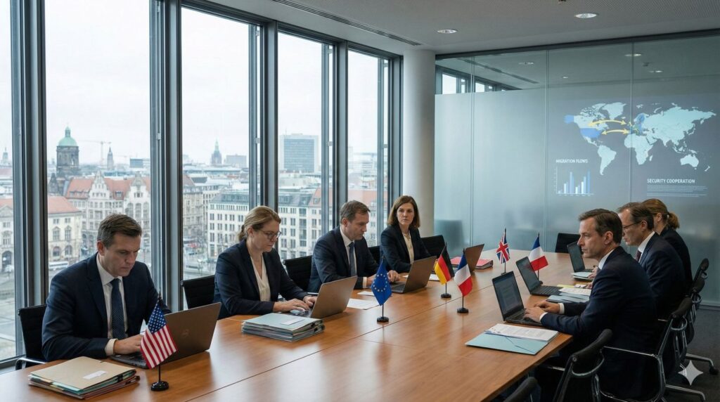 U.S. immigration policy diplomatic push to Europe shown in high-level meeting between American and European officials