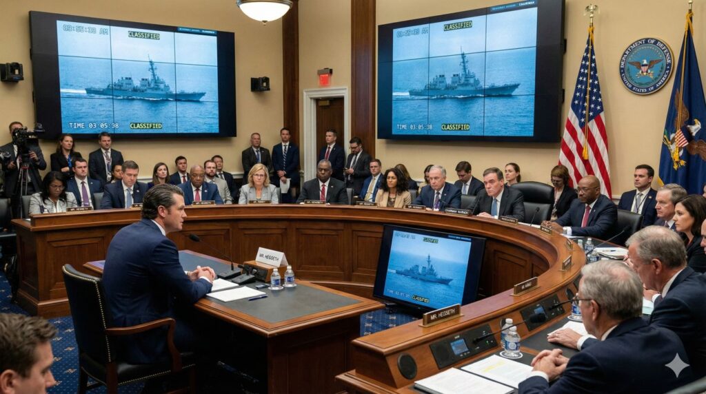 Hegseth briefing on controversial US military drug boat strike before Congress