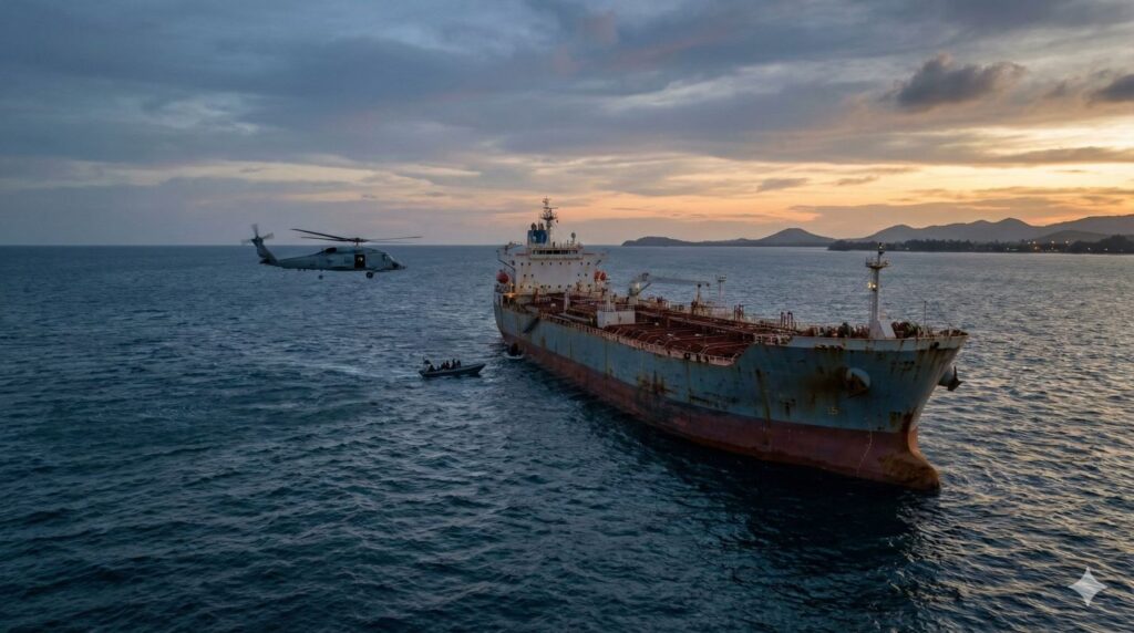US oil tanker seizure of large crude carrier near Venezuela