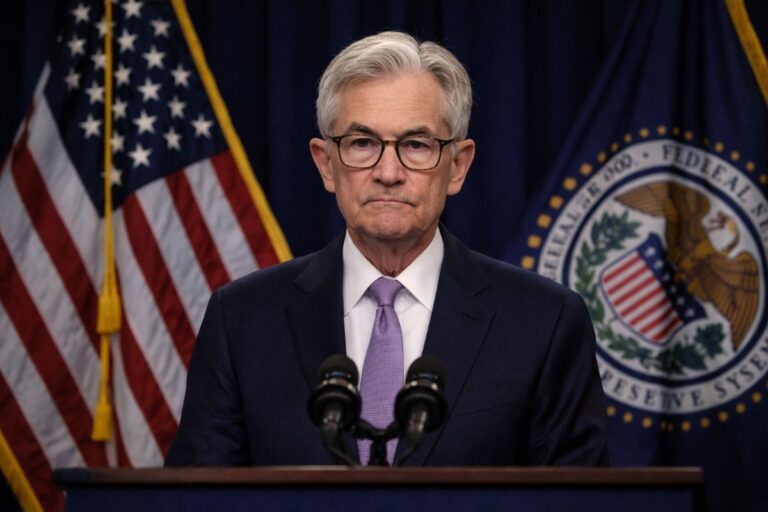 Jerome Powell investigation outside the Federal Reserve in Washington DC